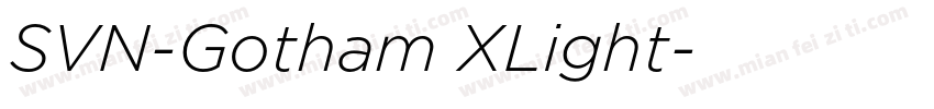 SVN-Gotham XLight字体转换
